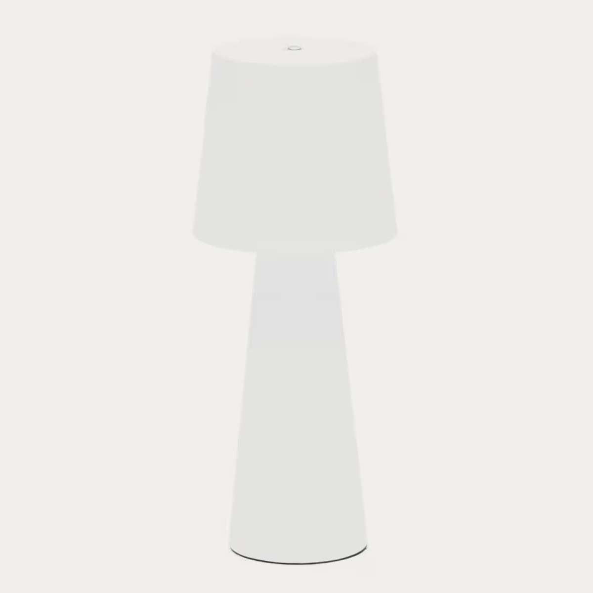 Kave Home Arenys small table lamp in metal with a shiny silver finish