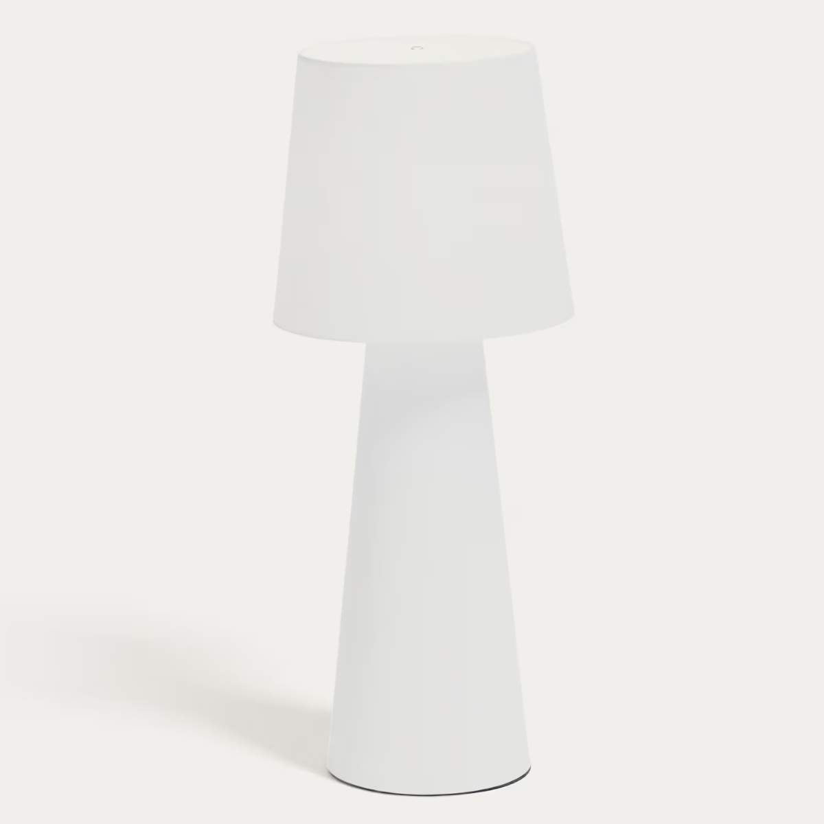Kave Home Arenys large table lamp in metal with a shiny silver finish