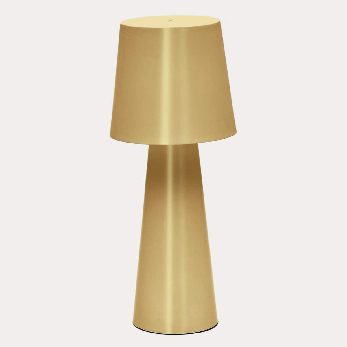 Kave Home Arenys large table lamp in metal with a shiny silver finish