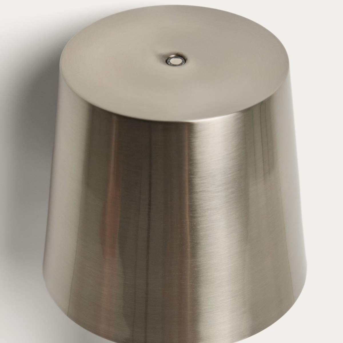 Kave Home Arenys large table lamp in metal with a shiny silver finish