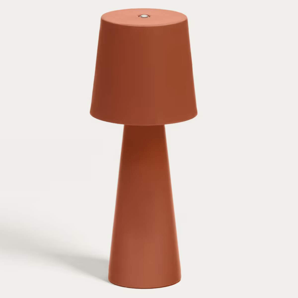 Kave Home Arenys small table lamp in metal with a shiny silver finish