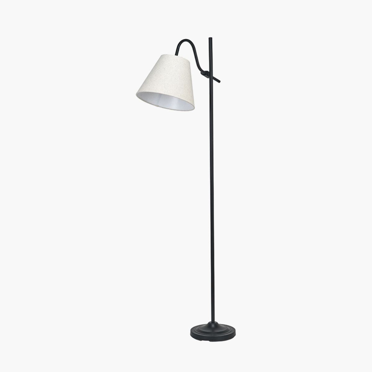 Pacific Lifestyle Ari Black Metal Curved Arm Floor Lamp