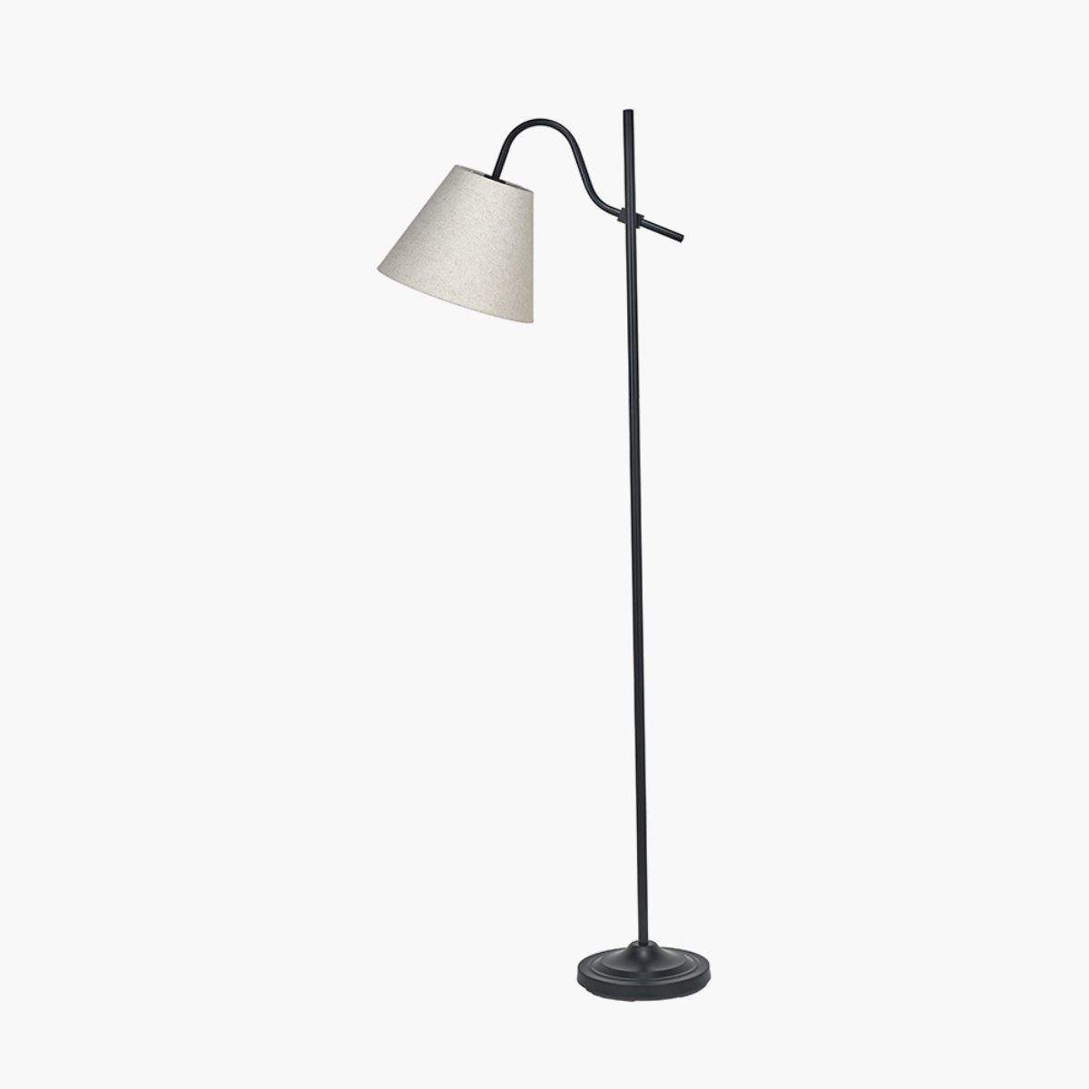 Pacific Lifestyle Ari Black Metal Curved Arm Floor Lamp
