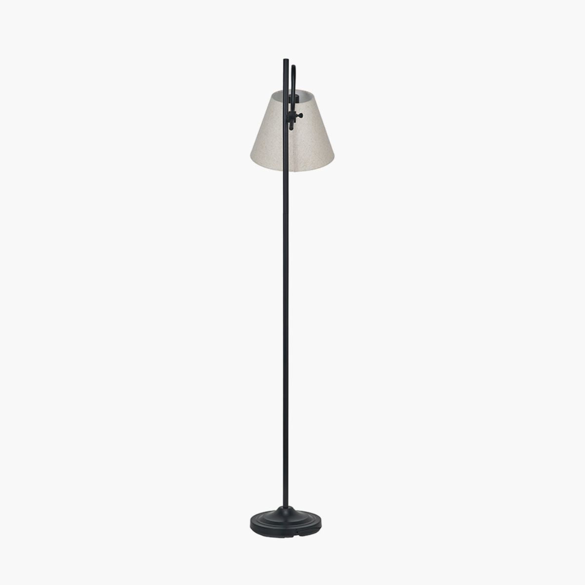 Pacific Lifestyle Ari Black Metal Curved Arm Floor Lamp