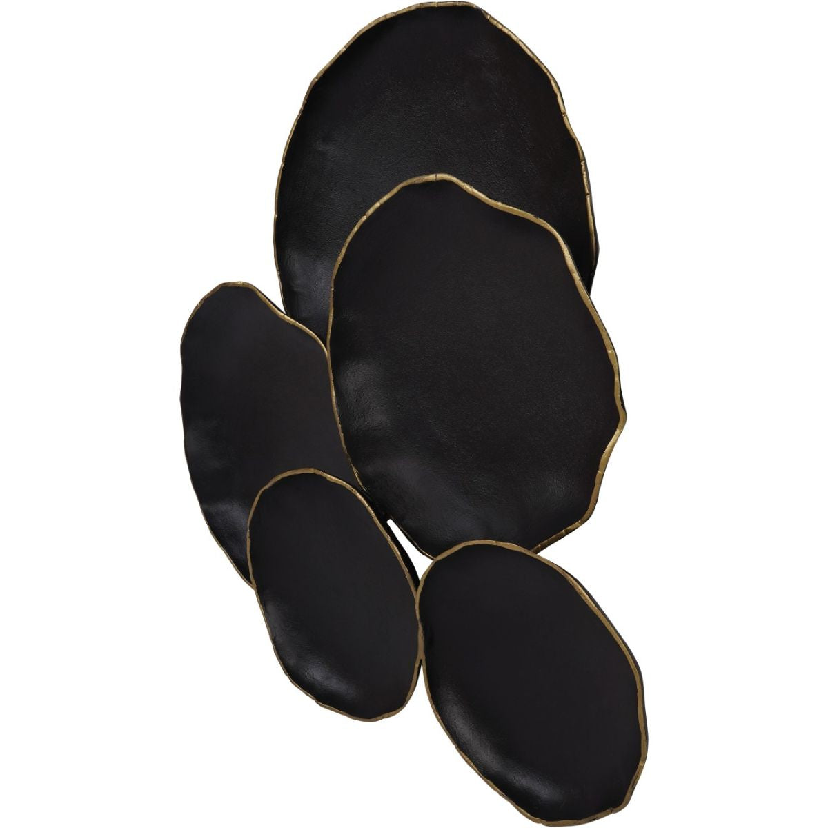 Libra Interiors Arlow 5 Disc Black Metal Wall Art