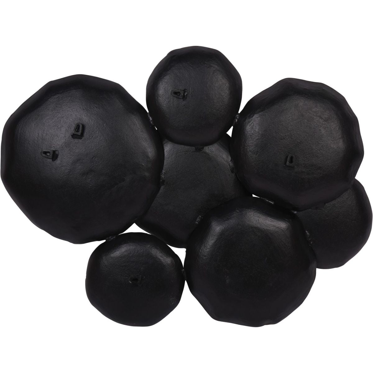 Libra Interiors Arlow 7 Disc Black Metal Wall Art