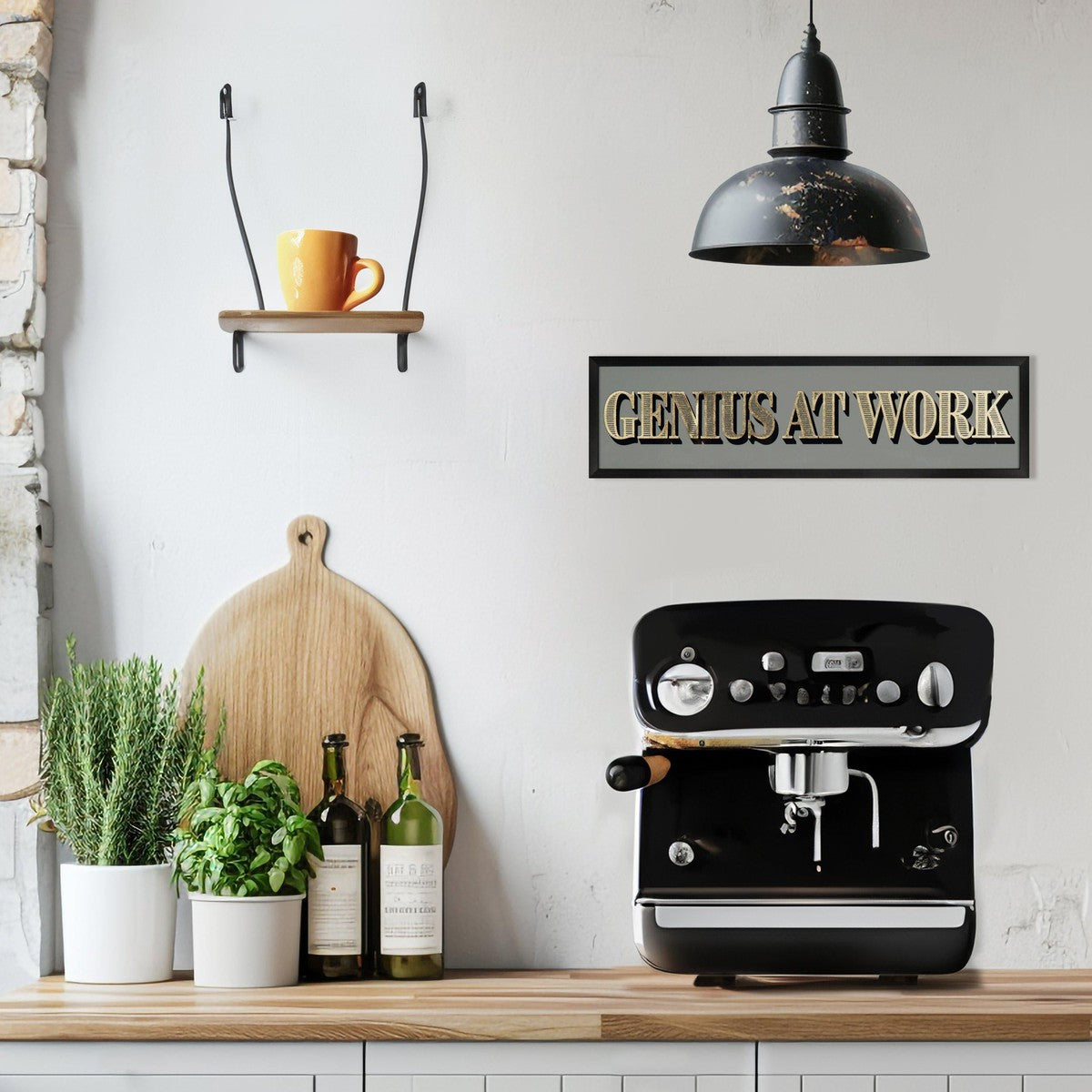 Art Marketing ‘Genius At Work’ Wall Art - 15 x 55cm
