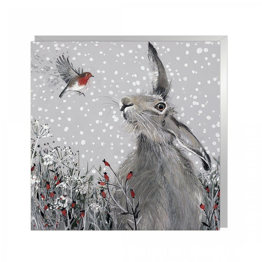 Hare Whispers Charity Christmas Cards - Pack of 6-Artbeat-Beaumonde