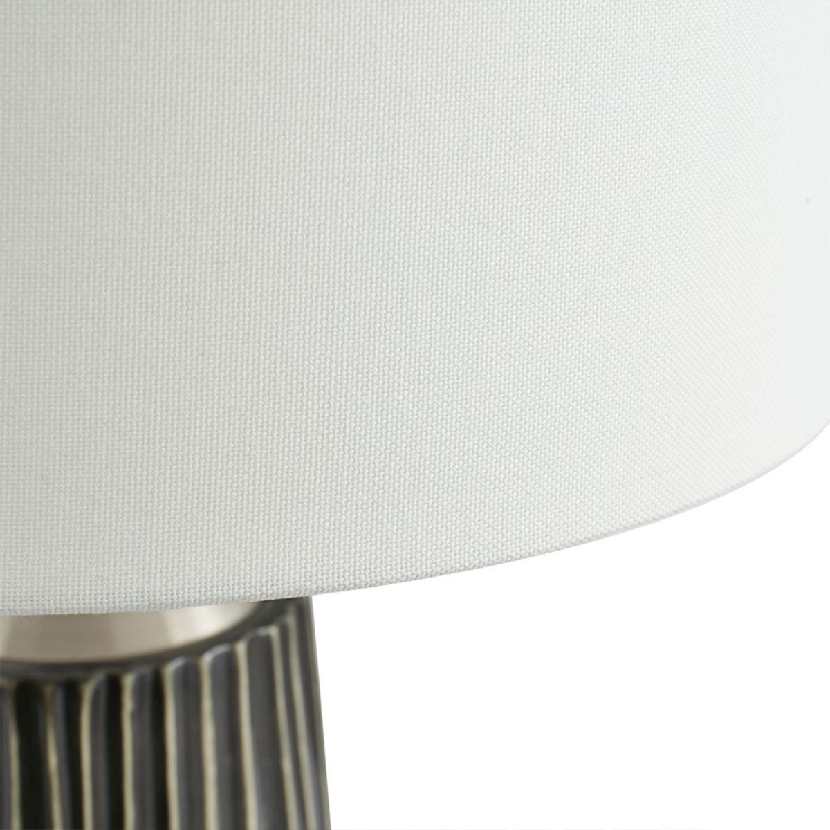 Pacific Lifestyle Artemis Black Textured Ceramic and Brushed Silver Tall Table Lamp