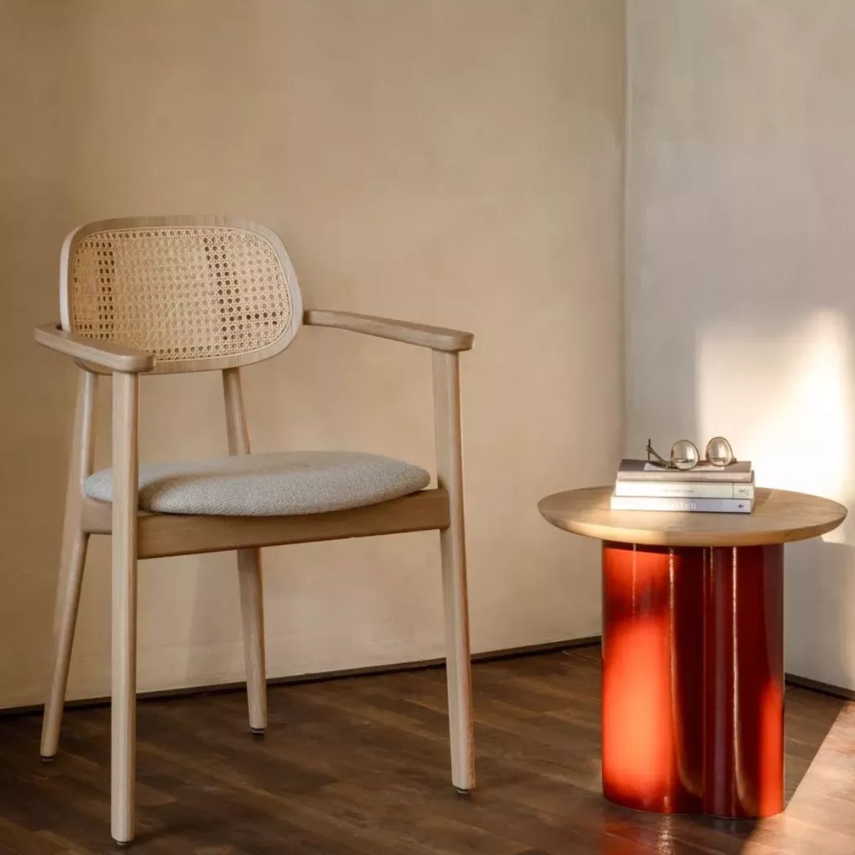 Vincent Shepherd Arvin Ceramic & Oak Side Table