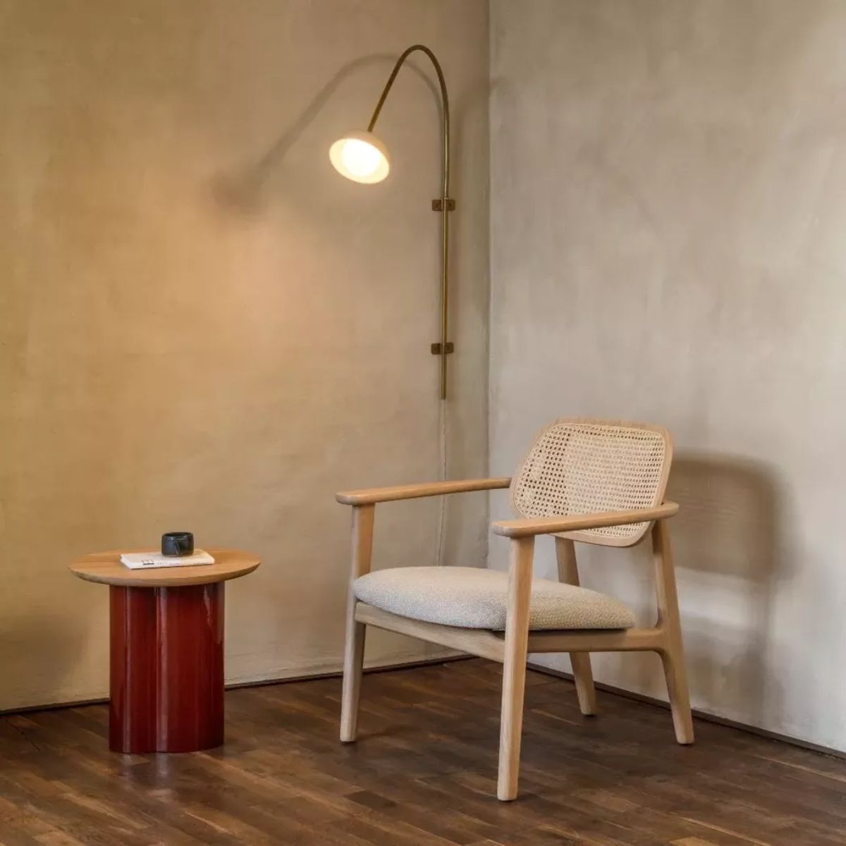 Vincent Shepherd Arvin Ceramic & Oak Side Table