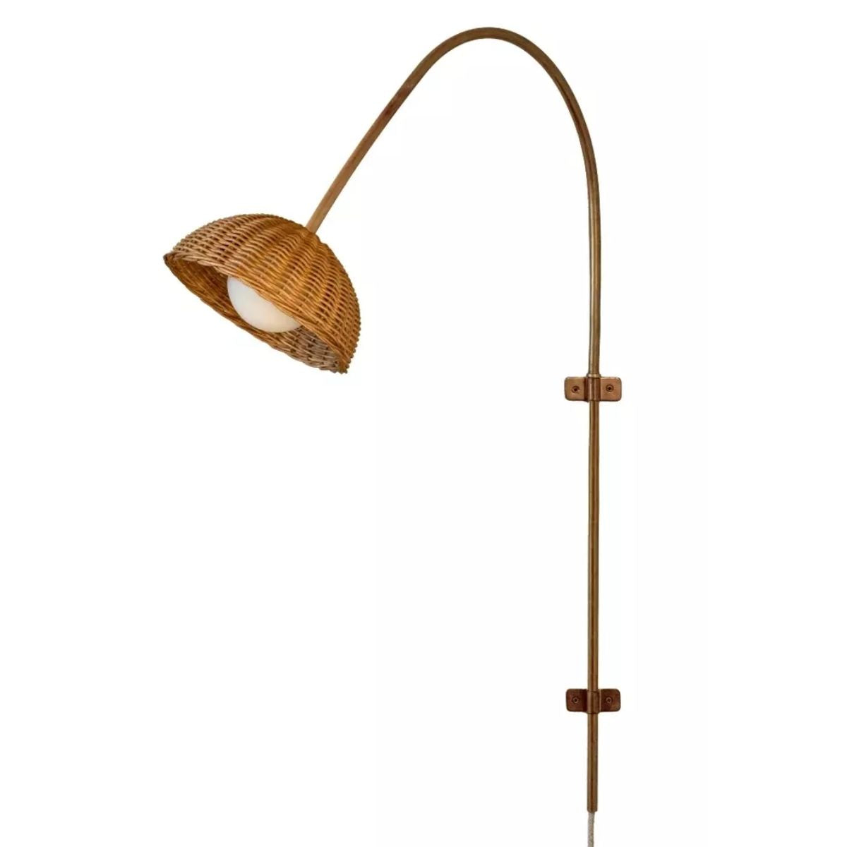 Vincent Shepherd Arvin Swivel Wall Lamp Small Rattan