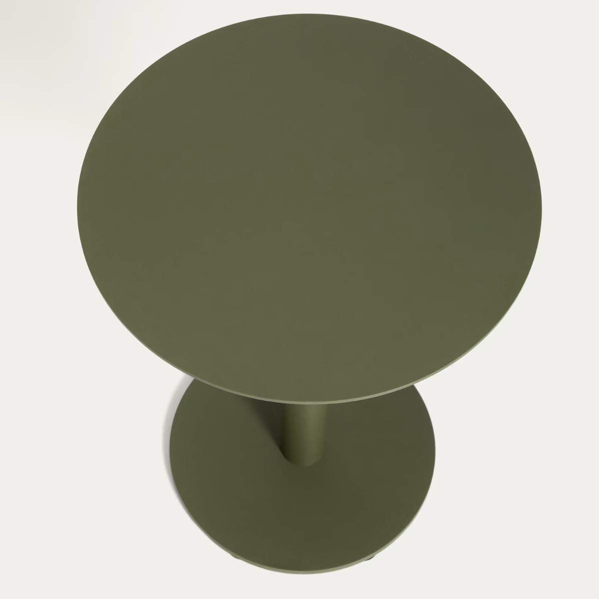 Kave Home Asinara beige aluminium side table Ø40cm