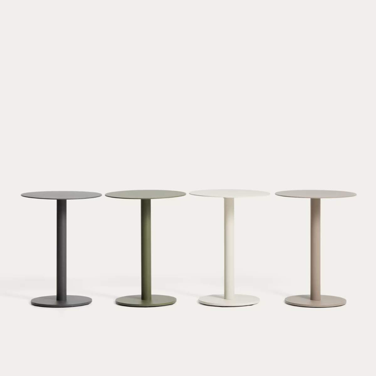 Kave Home Asinara beige aluminium side table Ø40cm