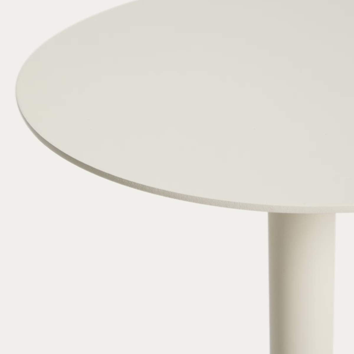 Kave Home Asinara beige aluminium side table Ø40cm