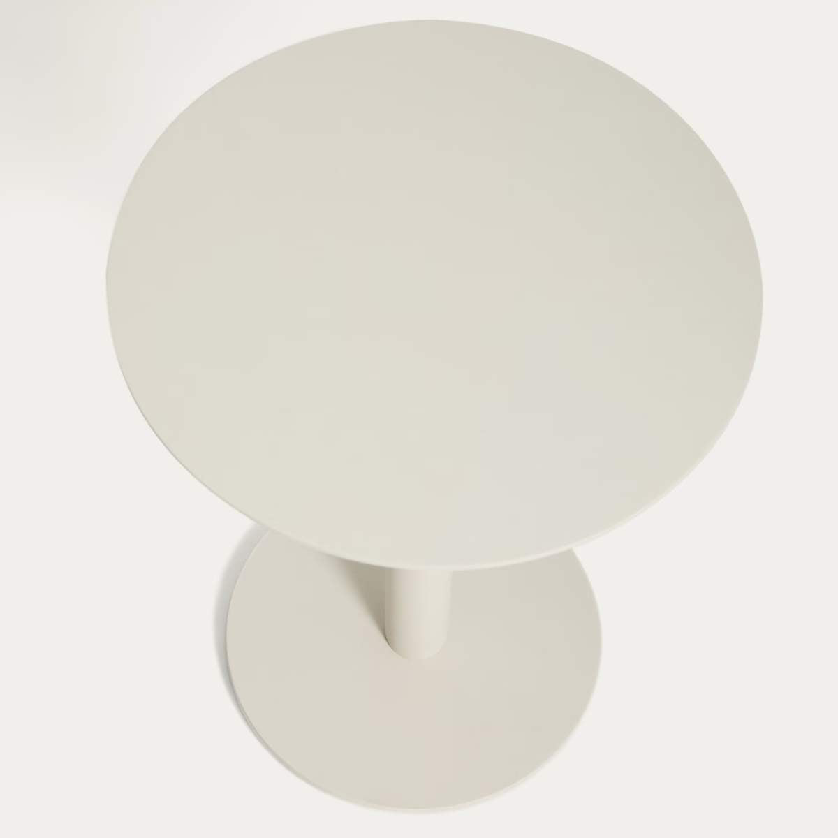 Kave Home Asinara beige aluminium side table Ø40cm