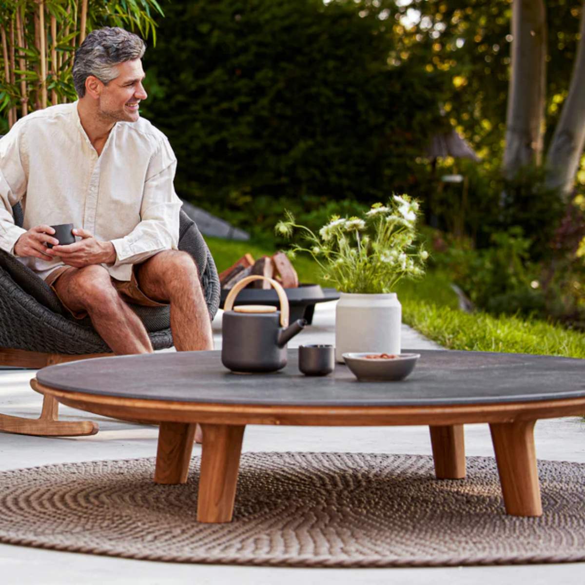Cane-line Aspect Coffee Table, Dia. 144 cm