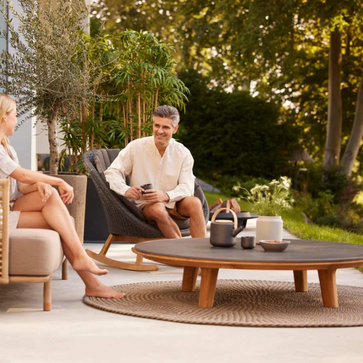 Cane-line Aspect Coffee Table, Dia. 144 cm