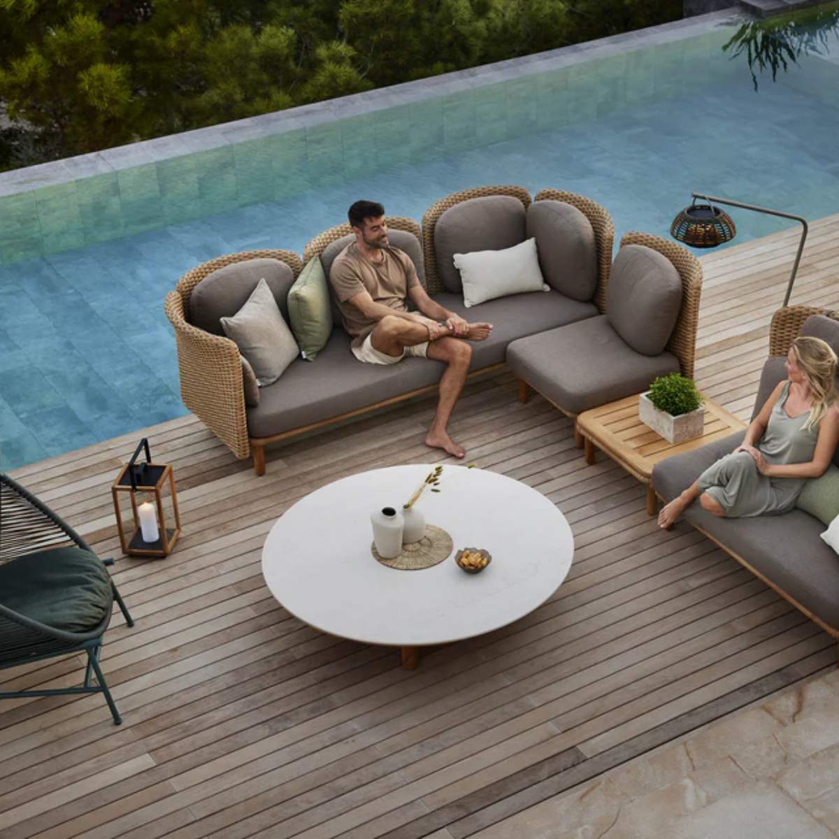 Cane-line Aspect Coffee Table, Dia. 144 cm