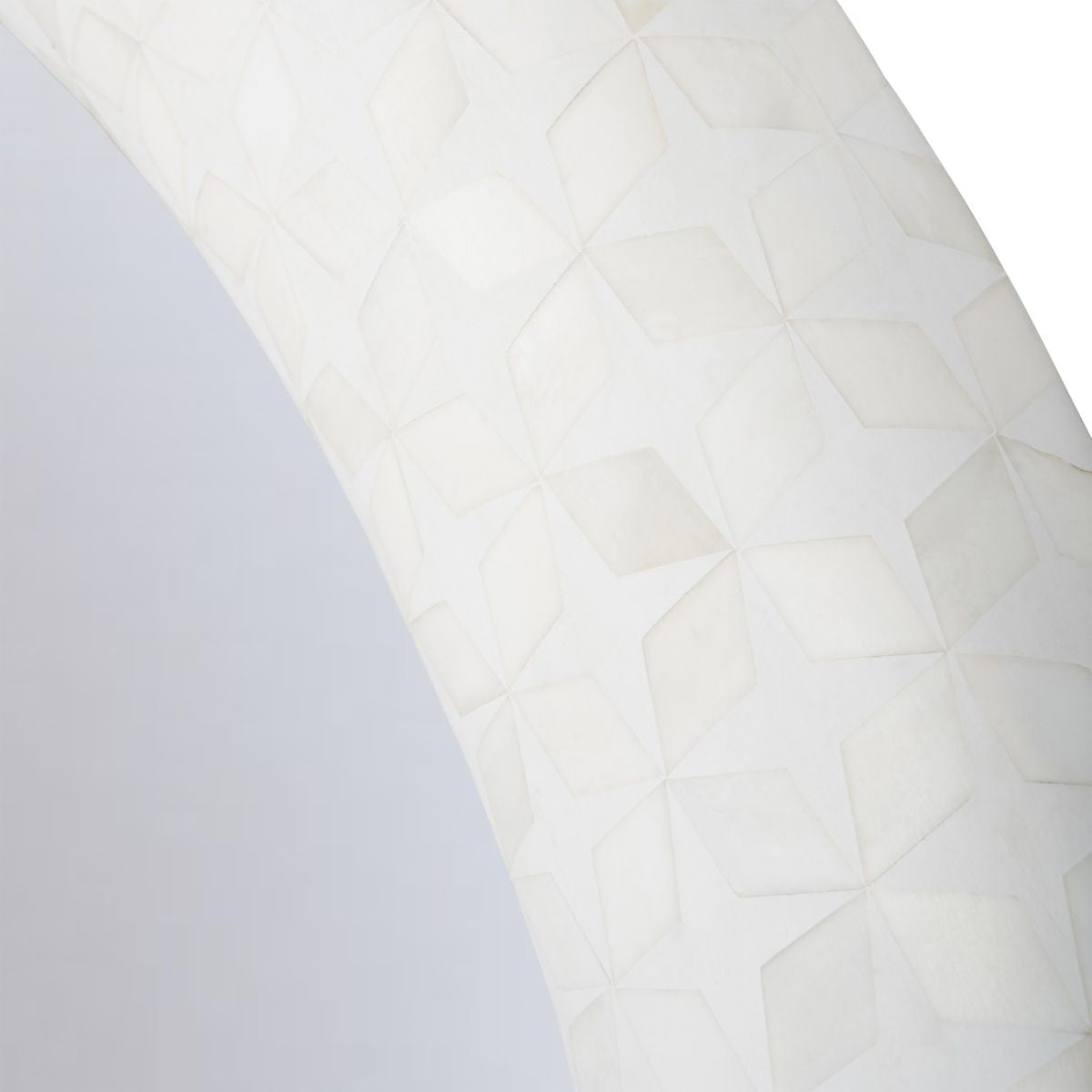 Libra Interiors Aspen Bone Inlay Round Mirror 100cm