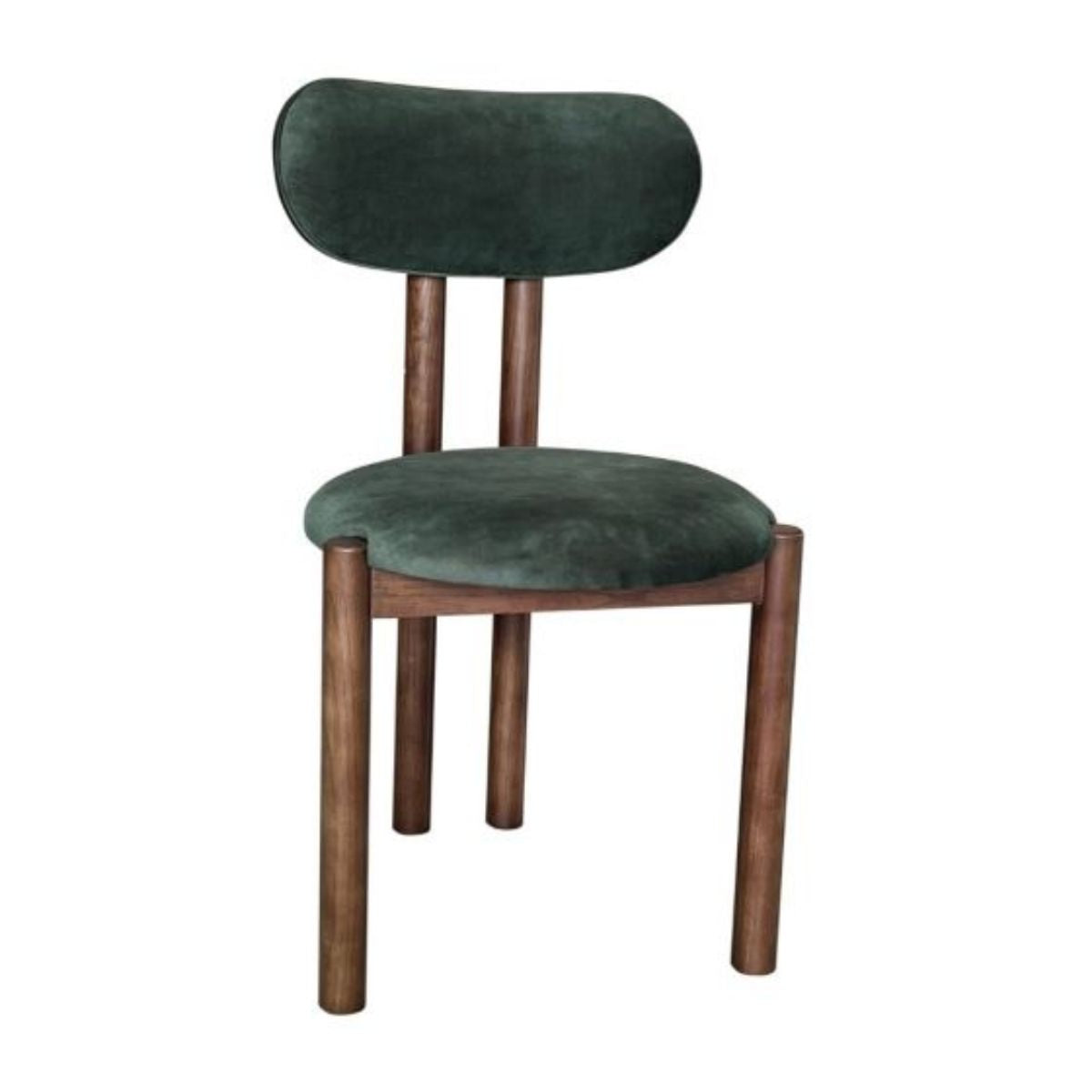 Trade Furniture Aspen Green Velvet Oak Dining Chair