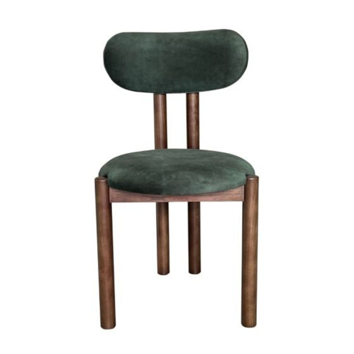 Trade Furniture Aspen Green Velvet Oak Dining Chair