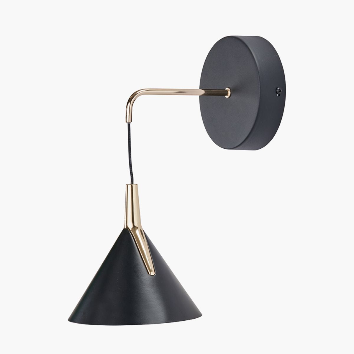 Pacific Lifestyle Astarion Matt Black and Gold LED Wall Light