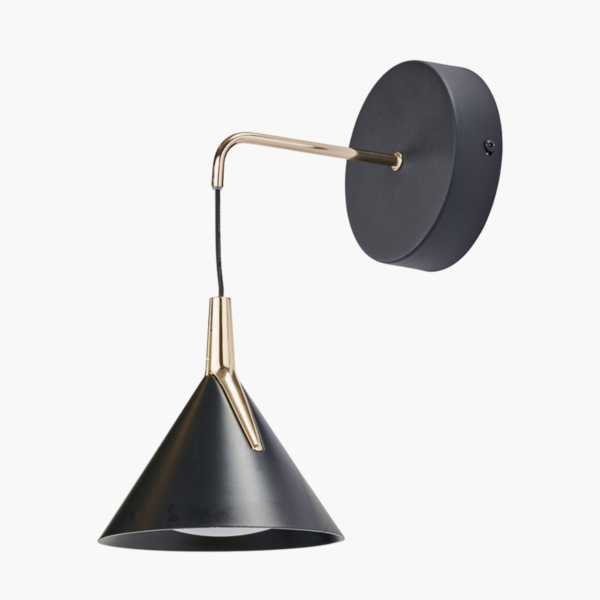 Pacific Lifestyle Astarion Matt Black and Gold LED Wall Light