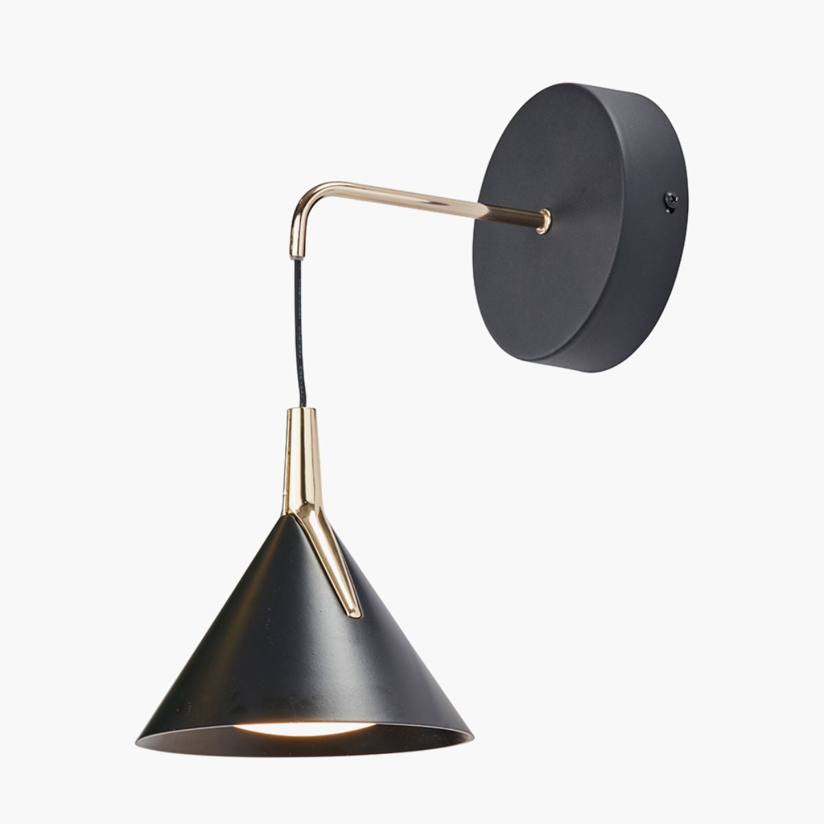 Pacific Lifestyle Astarion Matt Black and Gold LED Wall Light