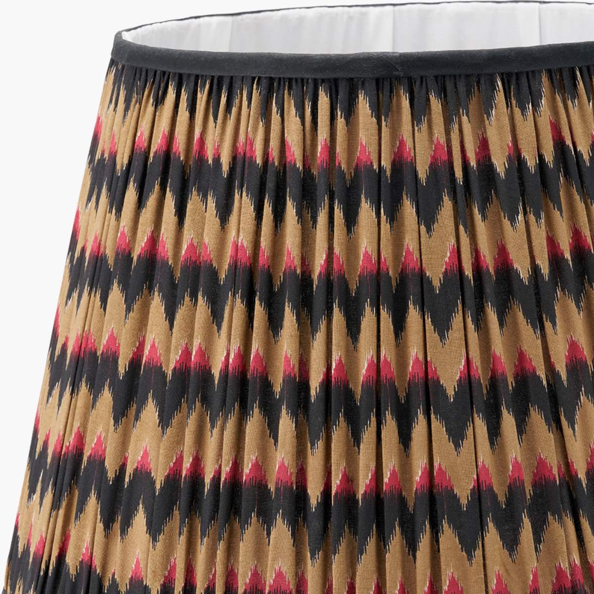 Pacific Lifestyle Athira Multi Chevron Design Mushroom Pleat Tapered Lamp Shade