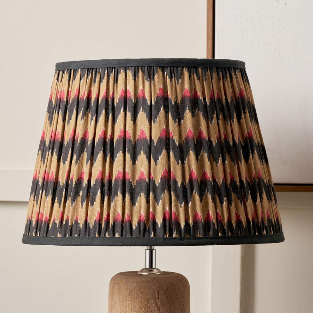 Pacific Lifestyle Athira Multi Chevron Design Mushroom Pleat Tapered Lamp Shade