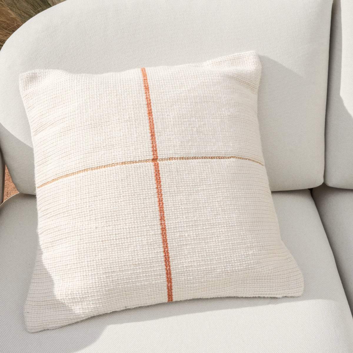 Kave Home Atima yellow 100% PET jacquard cushion cover 45 x 45cm
