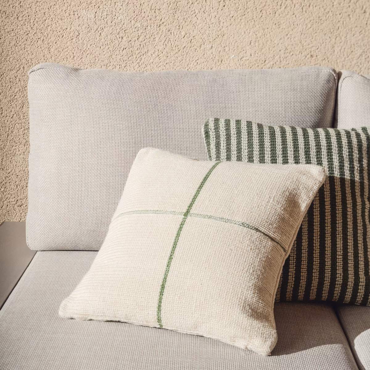 Kave Home Atima yellow 100% PET jacquard cushion cover 45 x 45cm