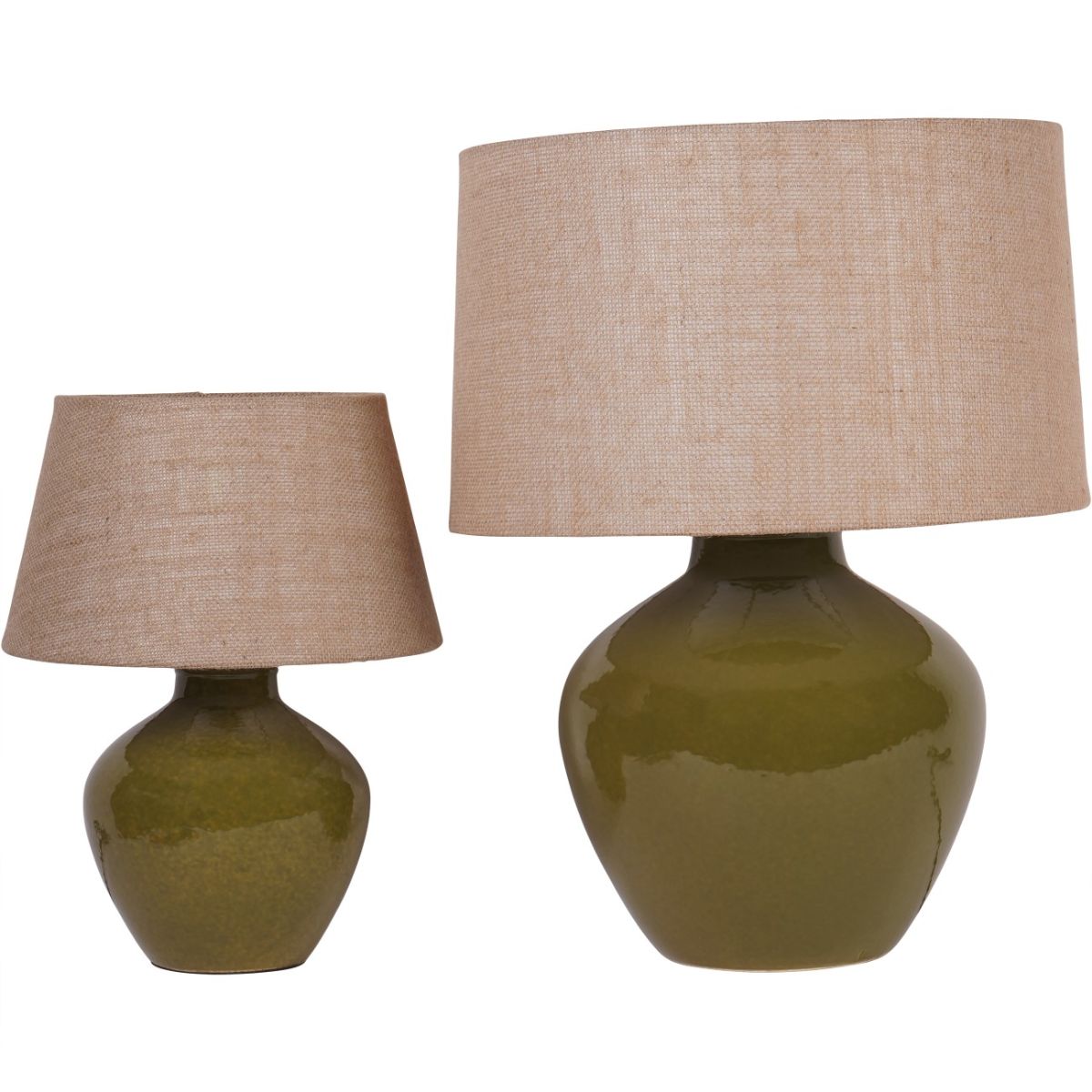 Libra Interiors Aubrey Green Ceramic Table Lamp E27 60W