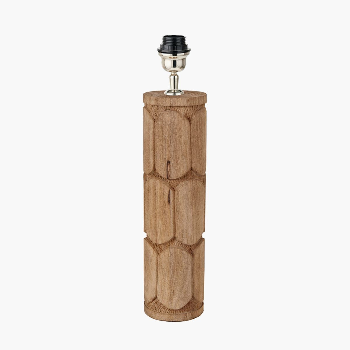 Pacific Lifestyle Aurelia Embossed Natural Wood Tall Table Lamp Base