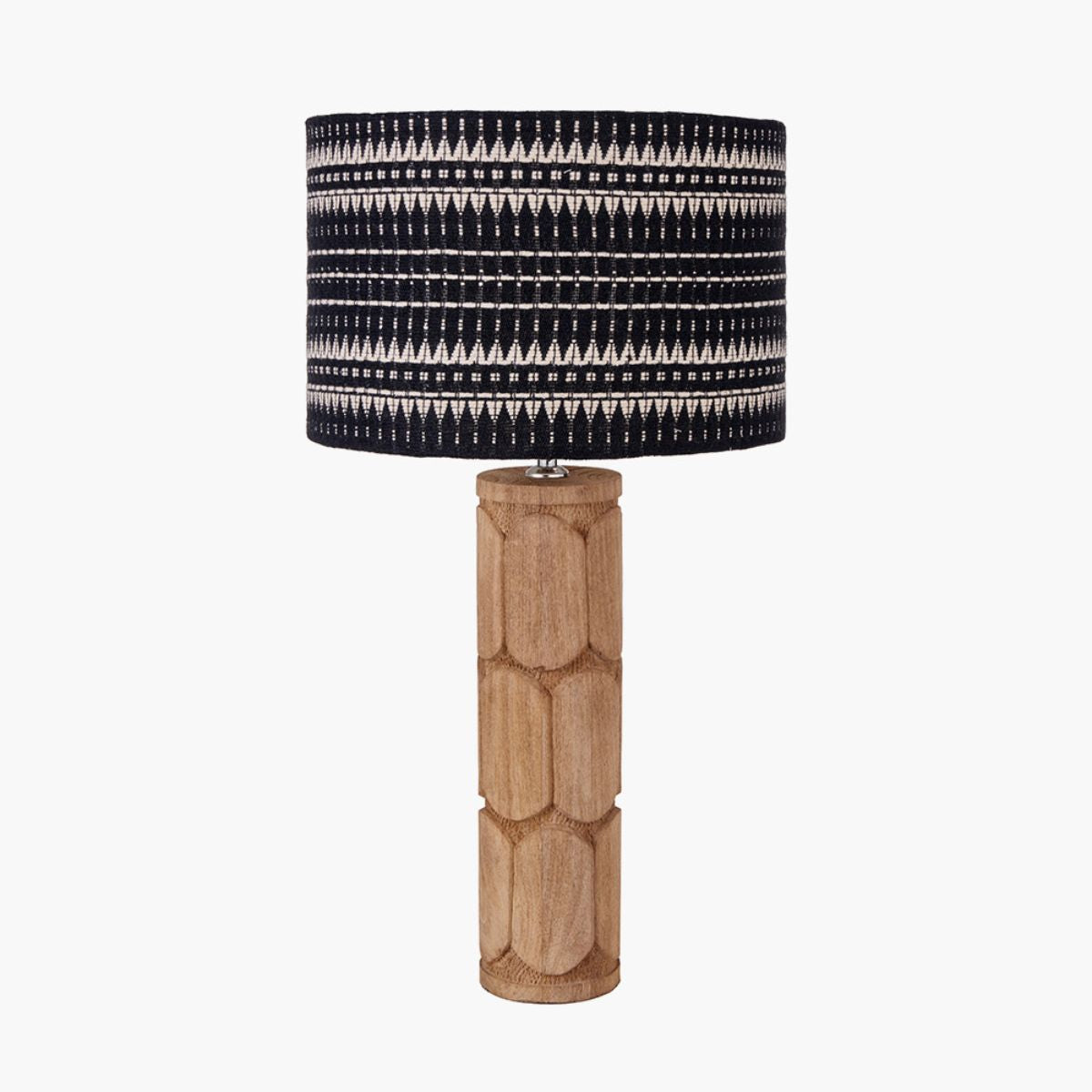 Pacific Lifestyle Aurelia Embossed Natural Wood Tall Table Lamp Base