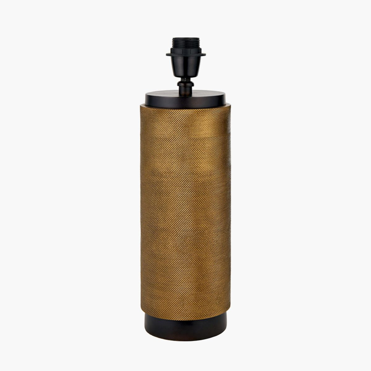 Pacific Lifestyle Aurelio Brass and Black Metal Textured Table Lamp Base