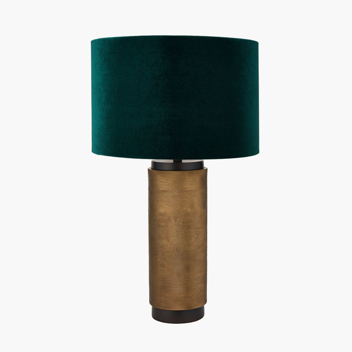 Pacific Lifestyle Aurelio Brass and Black Metal Textured Table Lamp Base