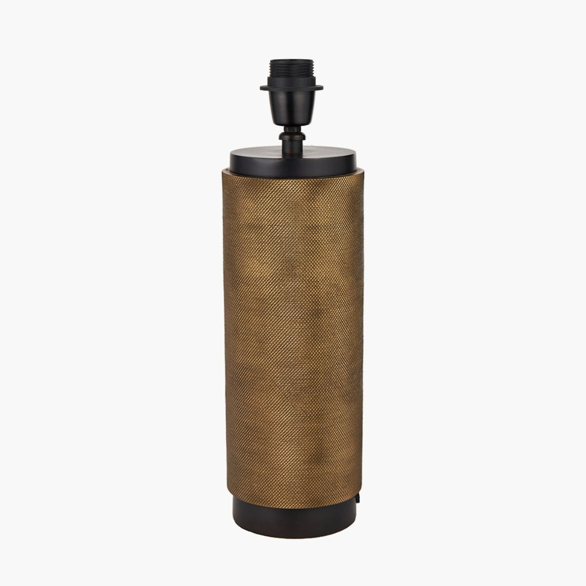 Pacific Lifestyle Aurelio Brass and Black Metal Textured Table Lamp Base