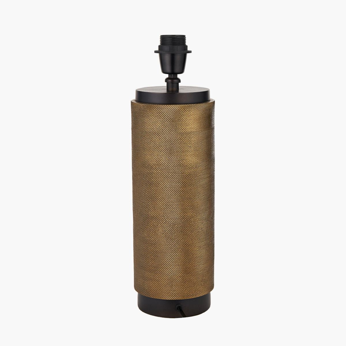 Pacific Lifestyle Aurelio Brass and Black Metal Textured Table Lamp Base