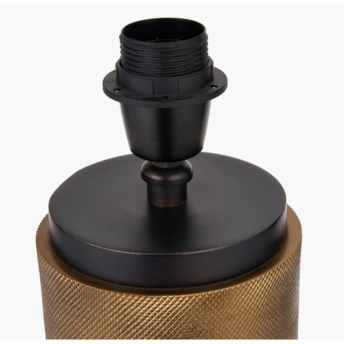 Pacific Lifestyle Aurelio Brass and Black Metal Textured Table Lamp Base