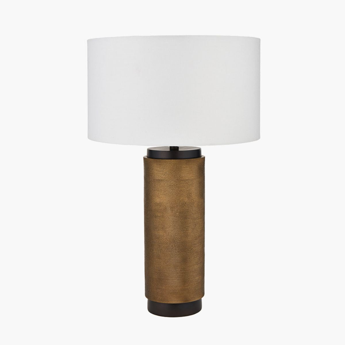 Pacific Lifestyle Aurelio Brass and Black Metal Textured Table Lamp Base