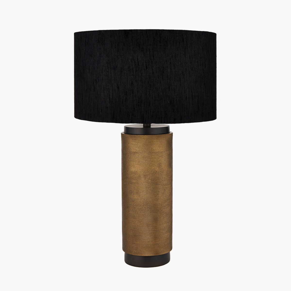 Pacific Lifestyle Aurelio Brass and Black Metal Textured Table Lamp Base