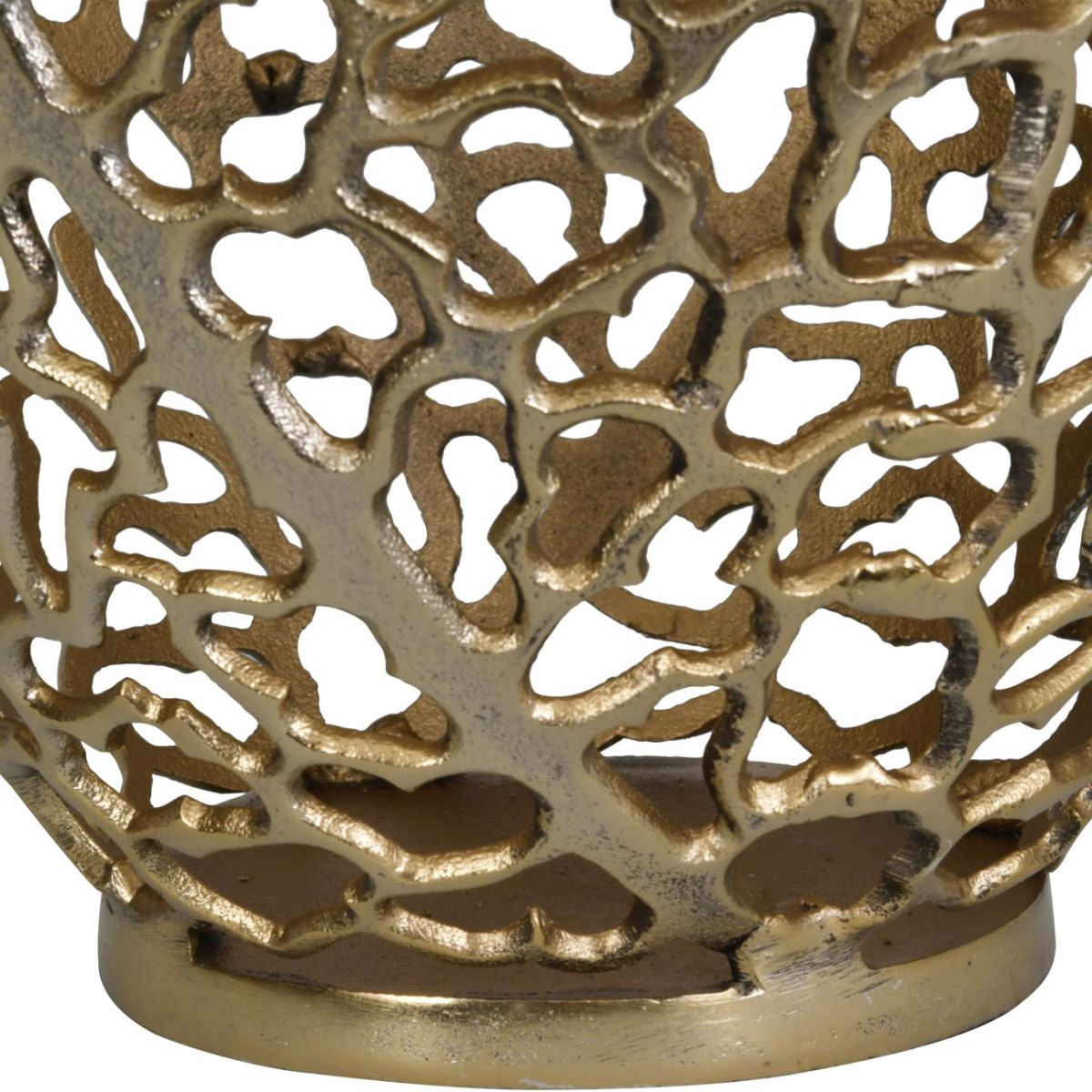 Libra Interiors Aussie Gold Coral Aluminium Barrel Vase 26x48cm