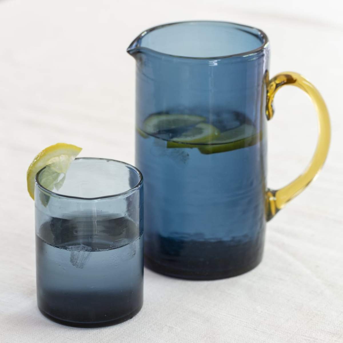 Grand Illusions Ava Water Jug Smoke Blue