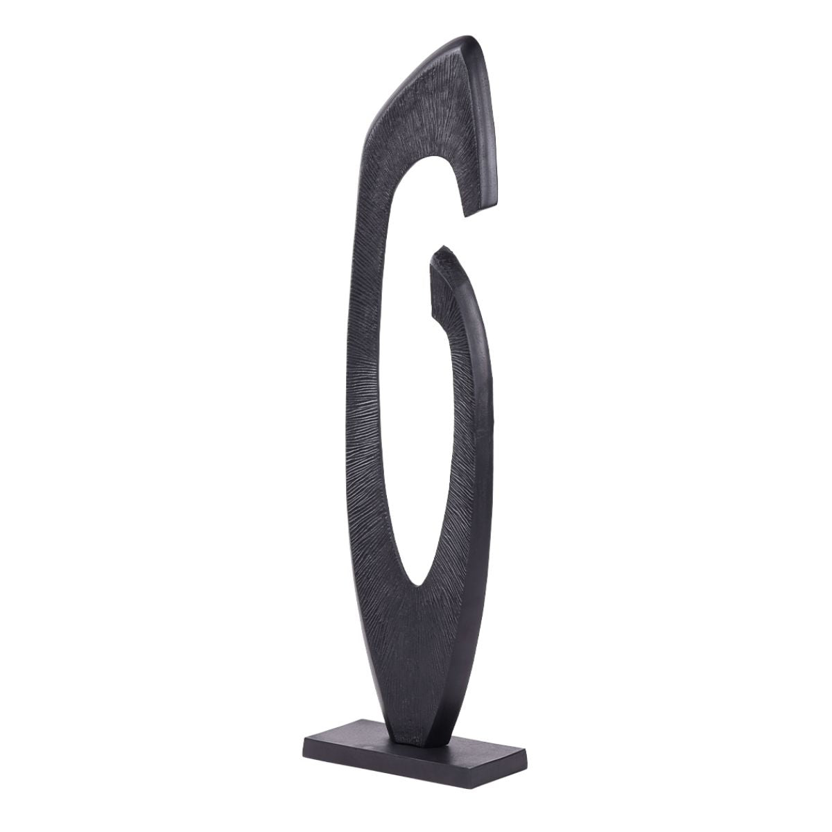 Libra Interiors Axis Black Aluminium Sculpture 117cm