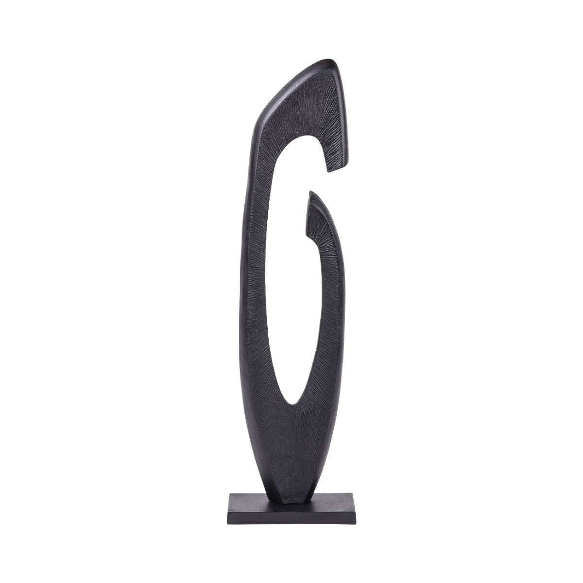 Libra Interiors Axis Black Aluminium Sculpture 117cm