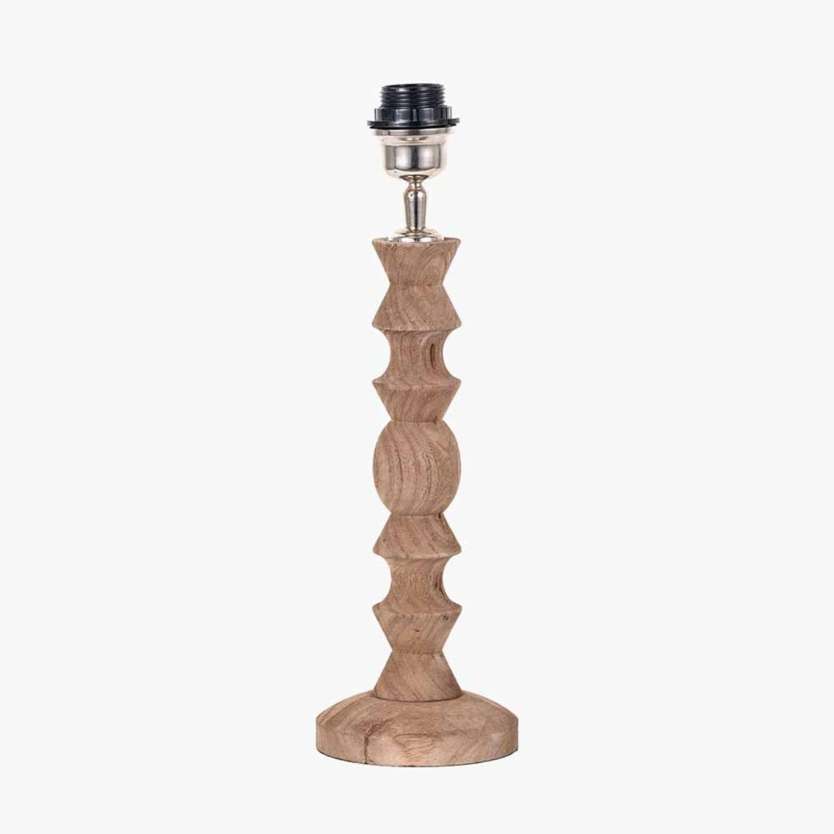 Pacific Lifestyle Ayra Natural Modernist Turned Wood Table Lamp Base