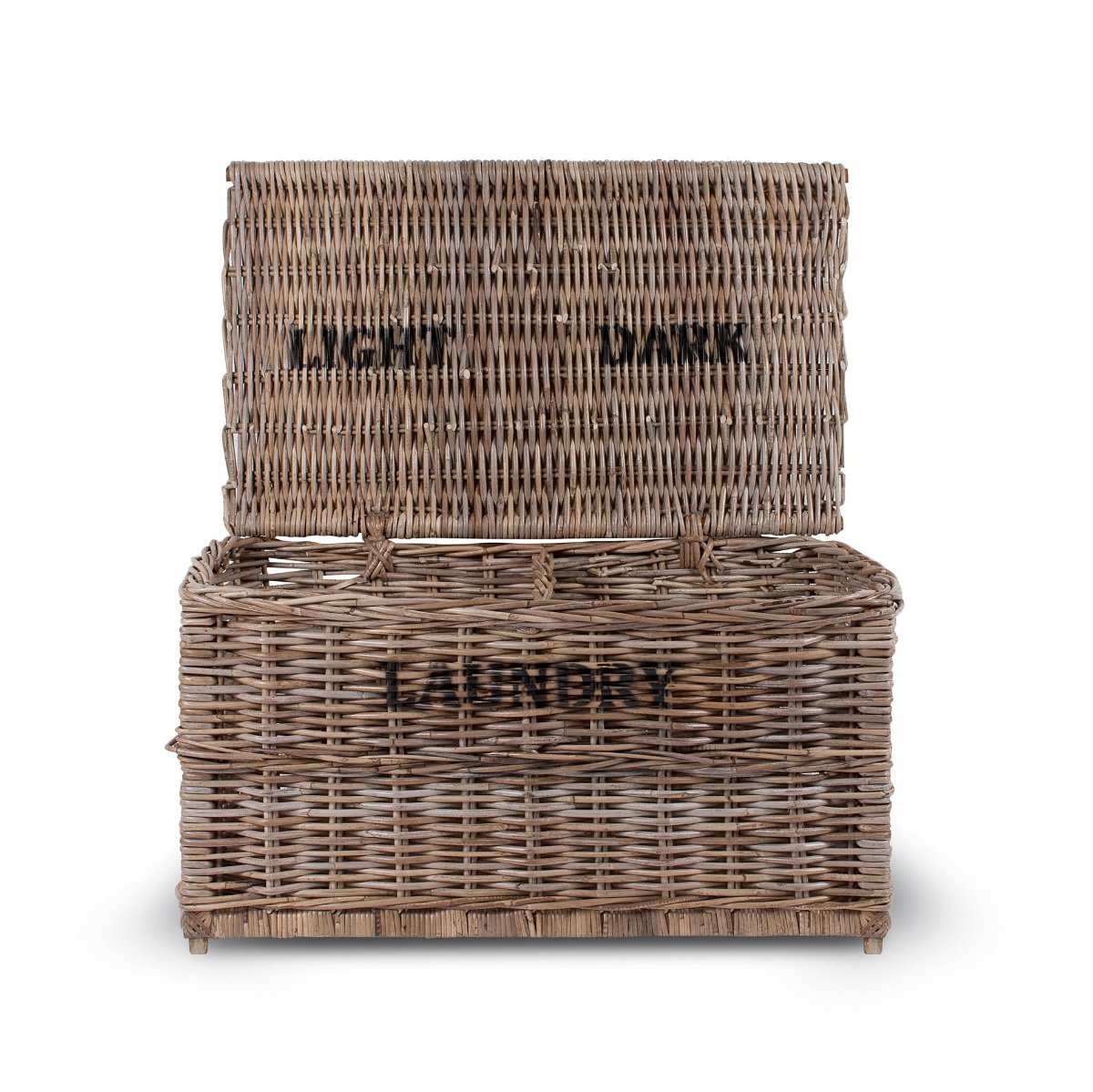 Garden Trading Bembridge Dark & Lights Laundry Chest open