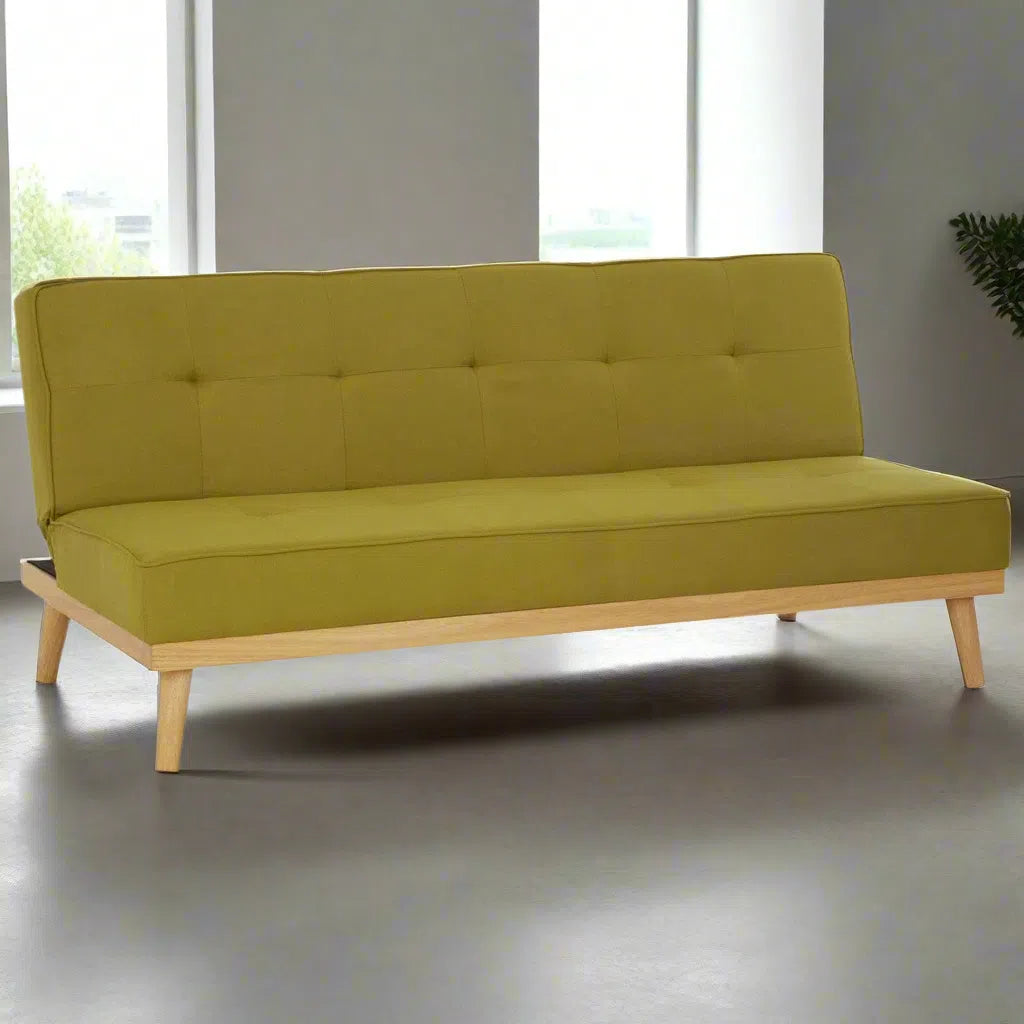Beaumonde Home Stockholm 3 Seat Green Sofa Bed-Beaumonde